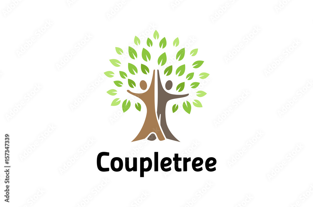 Creative People Tree Logo Design Illustration Creative People Tree Logo Design Illustration