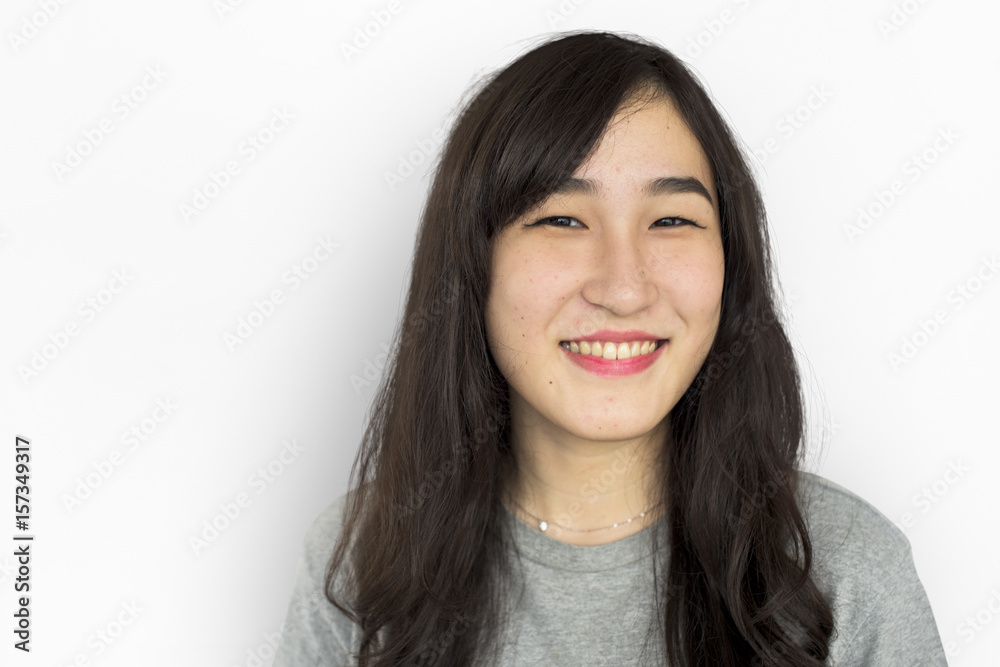 Woman Cheerful Studio Portrait Concept Woman Cheerful Studio Portrait Concept