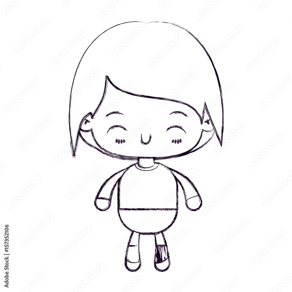 blurred thin silhouette of kawaii little boy with happiness facial expression vector illustration blurred thin silhouette of kawaii little boy with happiness facial expression vector illustration