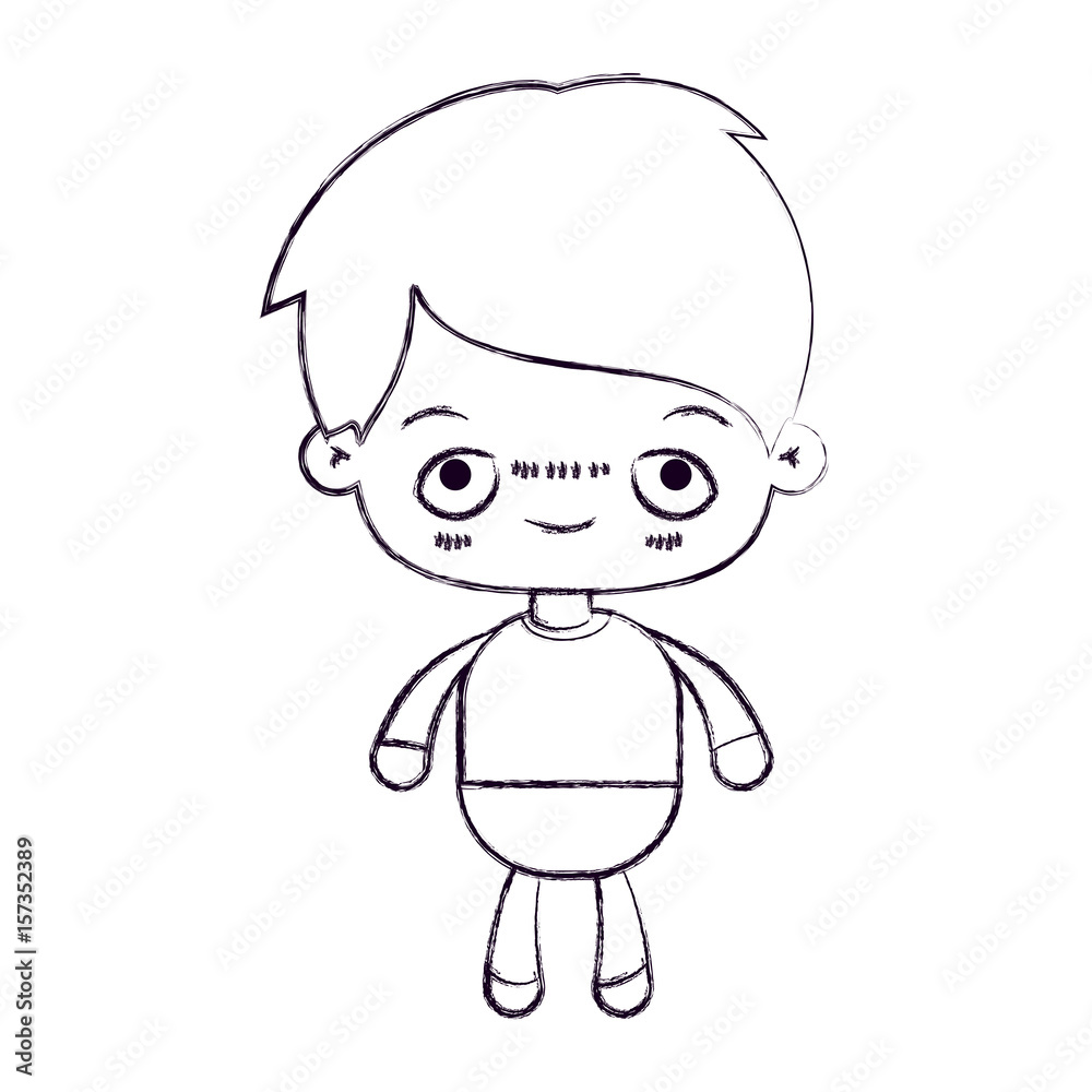 blurred thin silhouette of kawaii little boy with embarrassed facial expression vector illustration blurred thin silhouette of kawaii little boy with embarrassed facial expression vector illustration