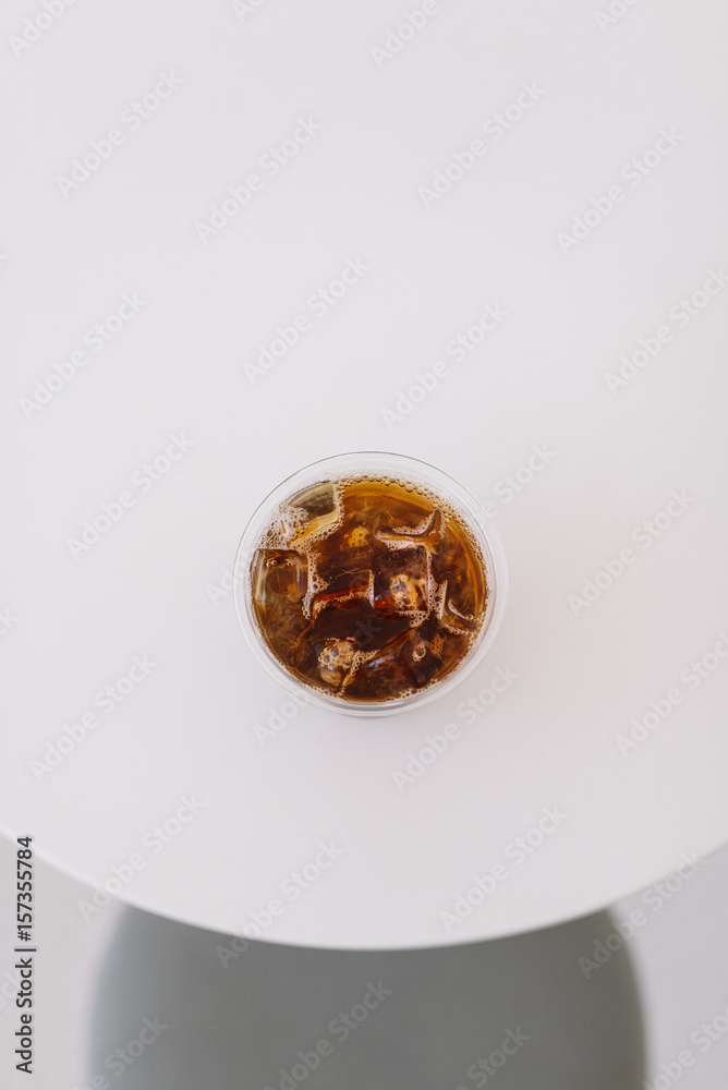 Top View of a cup of Americano (Coffee)