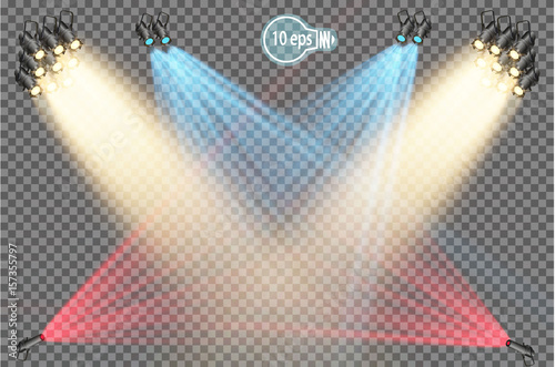 The projector is a light device that redistributes the light of the lamp photo