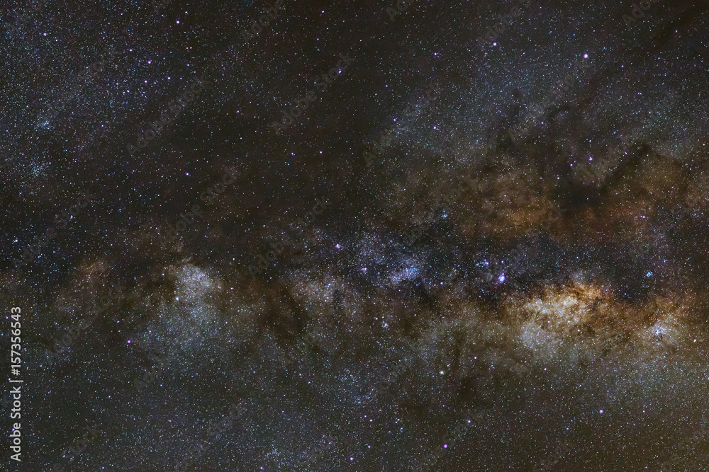 Clearly milky way galaxy at phitsanulok in thailand. Long exposure photograph.with grain Clearly milky way galaxy at phitsanulok in thailand. Long exposure photograph.with grain