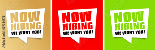 Now hiring / We want you