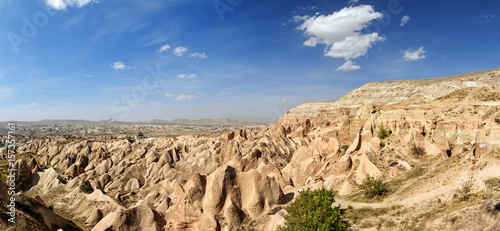 Panorama of Red valley. Cappadocia. Turkey