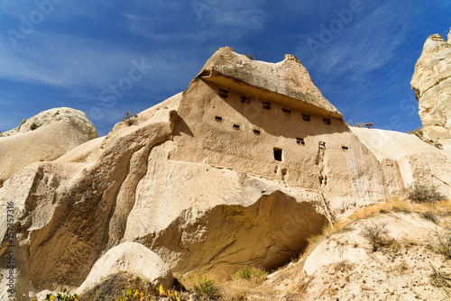 Cave houses in Rose valley. Cappadocia. Turkey