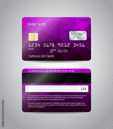 Realistic detailed credit card
