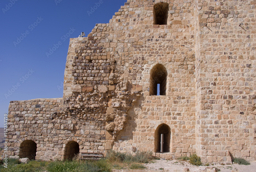 Kerak castle wall, Jordan