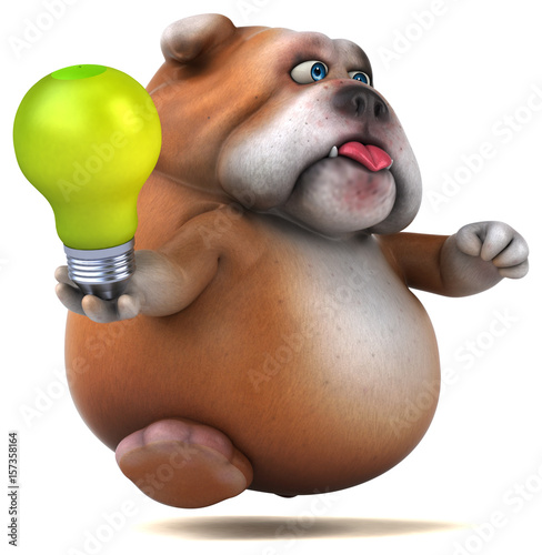 Fun bulldog - 3D Illustration