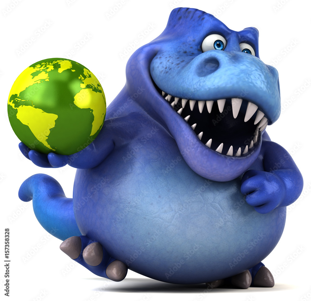 Fun dinosaur - 3D Illustration Fun dinosaur - 3D Illustration