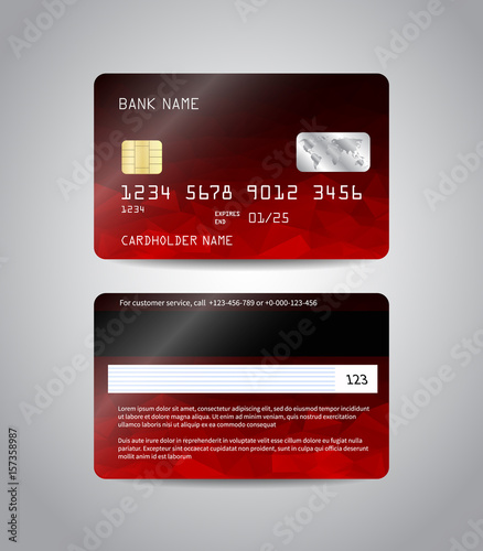 Realistic detailed credit card