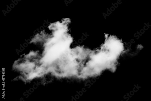 white cloud isolated on black background © boonchuay1970