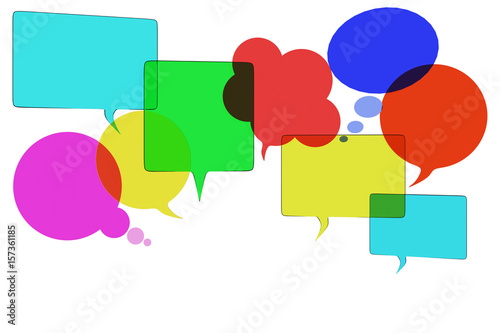 Speech bubbles, 3d illustration
