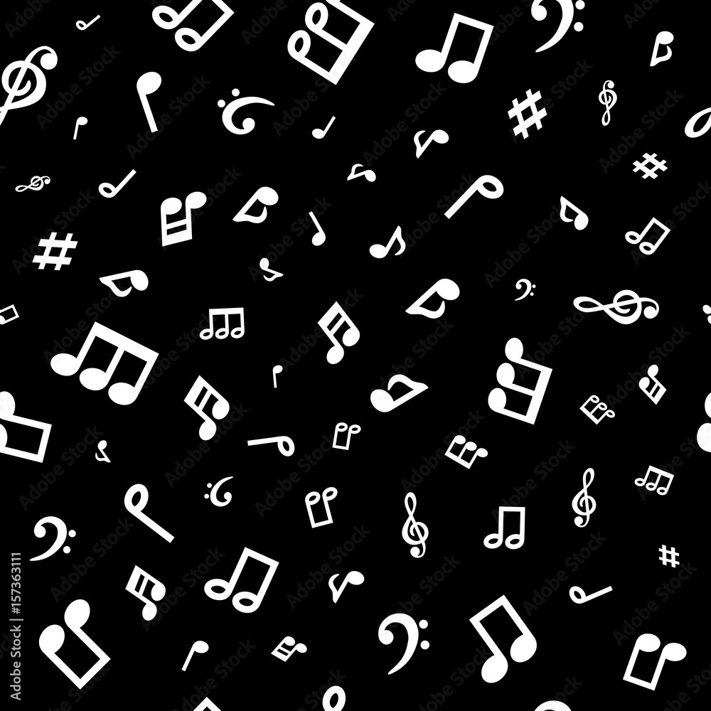 シームレスパターン 音符 シームレスパターン 音符