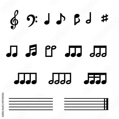 音符のイラスト素材 アイコン Stock Vector Adobe Stock