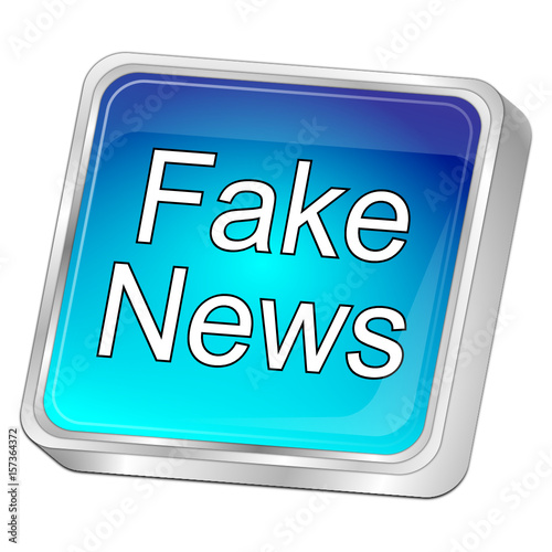 Fake News button - 3D illustration