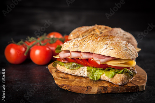 Delicious ciabatta sandwich