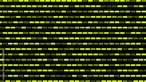poster abstract brickwork. banner green rectangles with transparency. black background. halftone effect. vector illustration.
