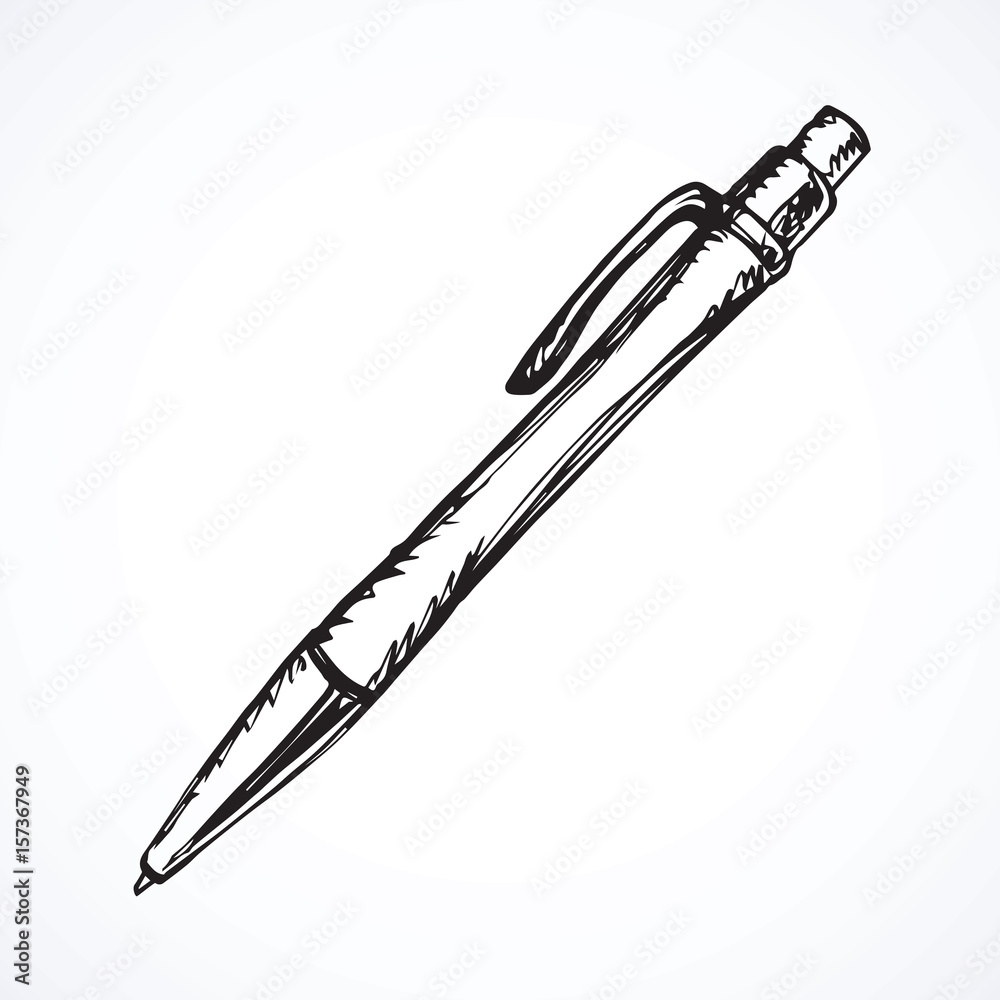 Old pen. Vector drawing Stock Vector Adobe Stock