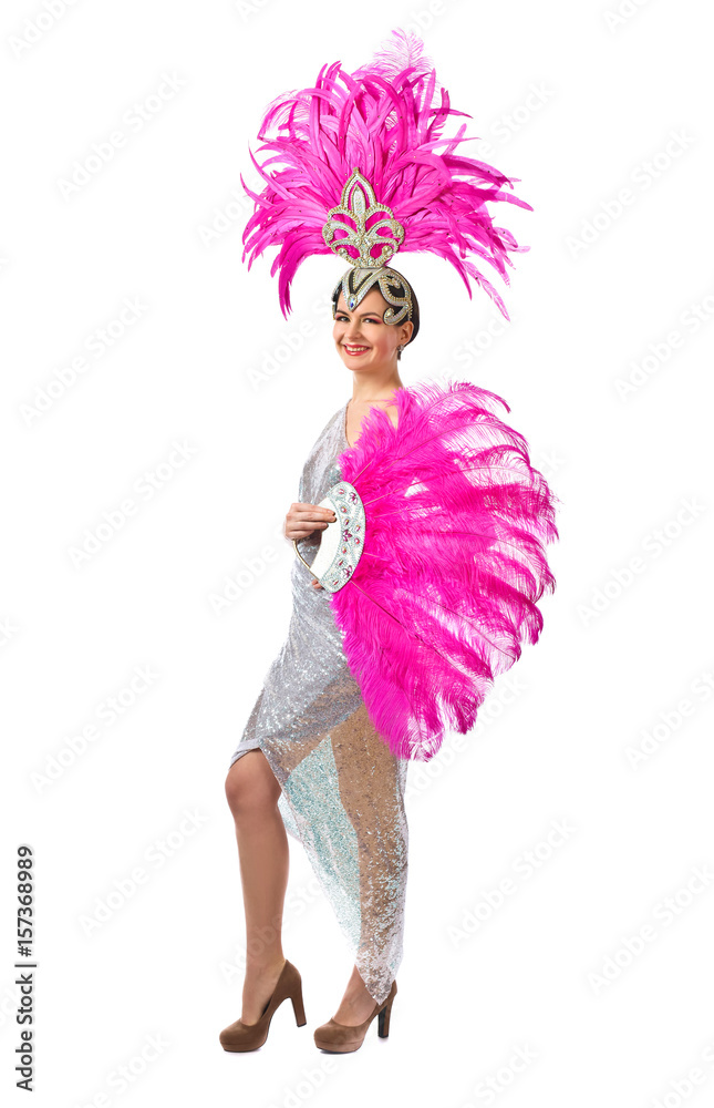 Beautiful Girl in carnival costume, isolated on white background. Beautiful Girl in carnival costume, isolated on white background.