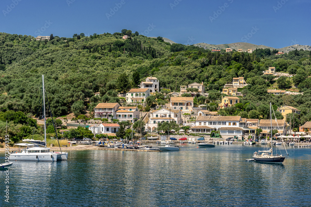 Agios Stefanos a small tourist resort on the north east coast of Corfu in Greece