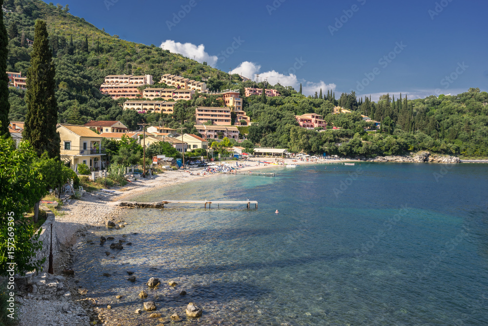 Kalami a small tourist resort on the north east coast of Corfu