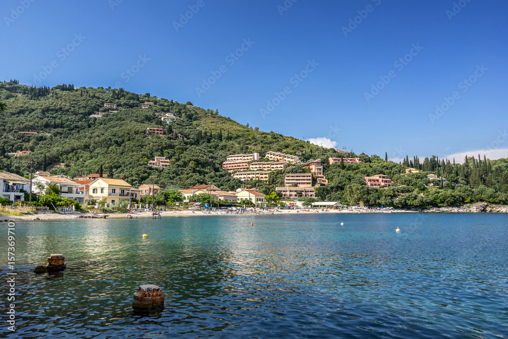 Kalami a small tourist resort on the north east coast of Corfu famous for the home of the Durrells