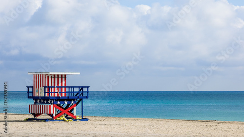 Lifeguard tower in South Beach, Miami Beach, Florida, USA © Blow Up Photos