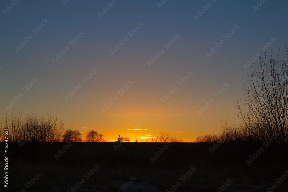 Sunset over Horizon Sunset over Horizon