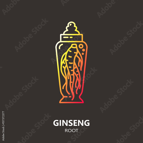 Logo template - ginseng root photo