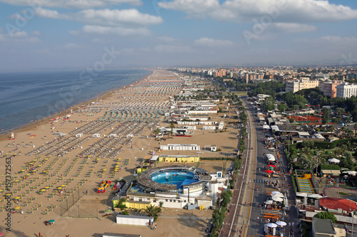 beach Rimini cityscape summer season photo