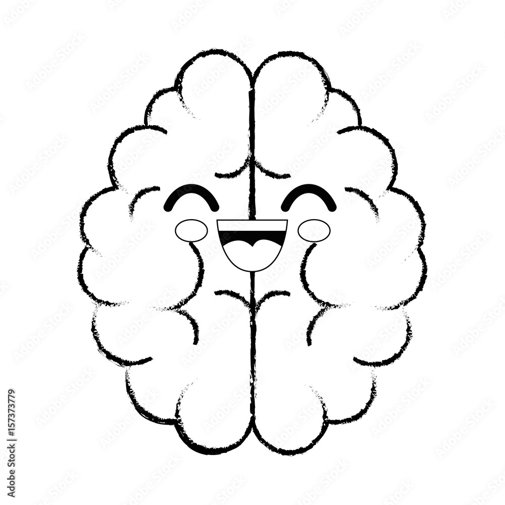 brain cartoon smiley vector icon illustration graphic design brain cartoon smiley vector icon illustration graphic design