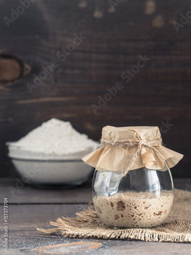 rye sourdough starter and rye flour