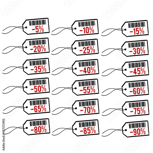 Discount Price Tags Collection. Eps10 Vector.