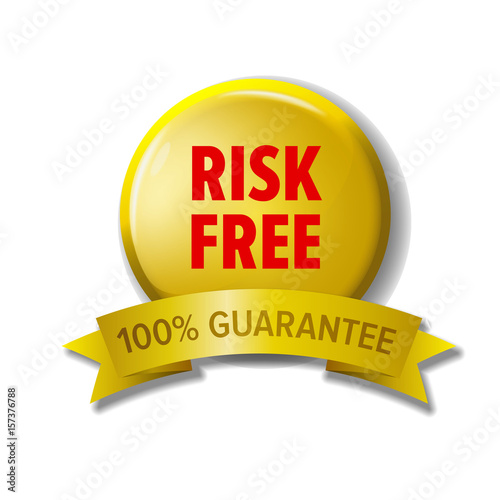 Yellow button with words 'Risk Free - 100% guarantee'