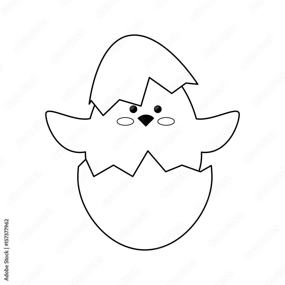 chick egg shell vector icon illustration graphic design chick egg shell vector icon illustration graphic design