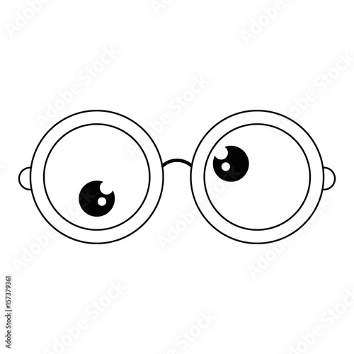 glasses funny eyes vector icon illustration graphic design