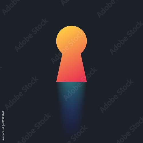 Key hole with glow effect