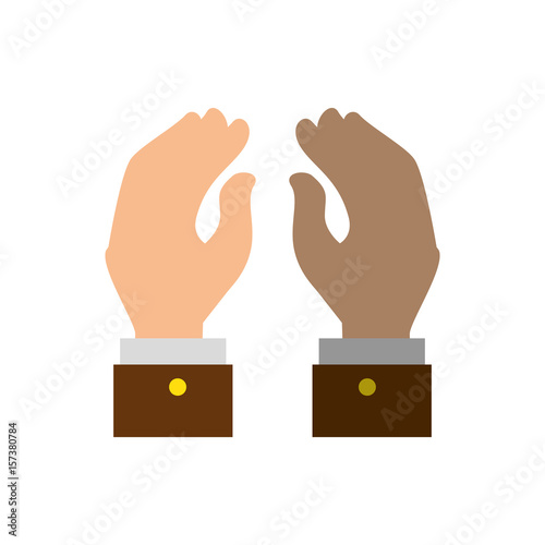 hand shake gesture vector icon illustration graphic design