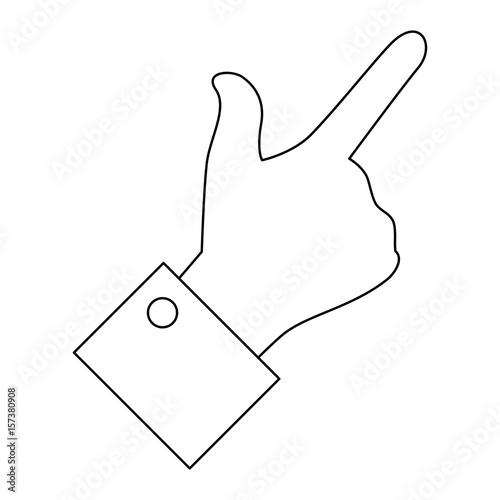 hand pointing gesture vector icon illustration graphic design