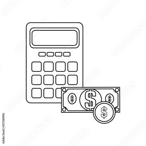 calculator money tax vector icon illustration graphic design