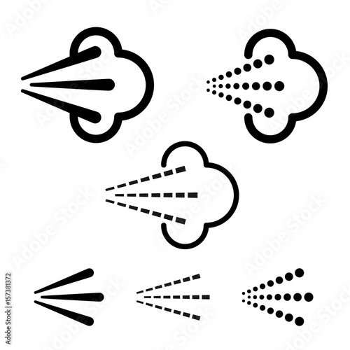 spray fluid aerosol cloud icon vector