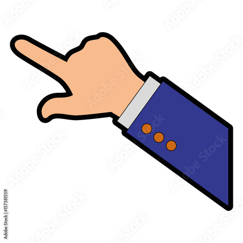 hand pointing gesture vector icon illustration graphic design