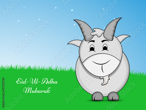 Illustration of goat for eid
