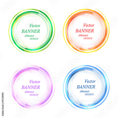 Abstract banner set