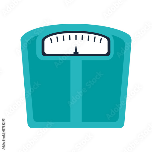 weight scale device icon over white background. colorful design. vector illustration