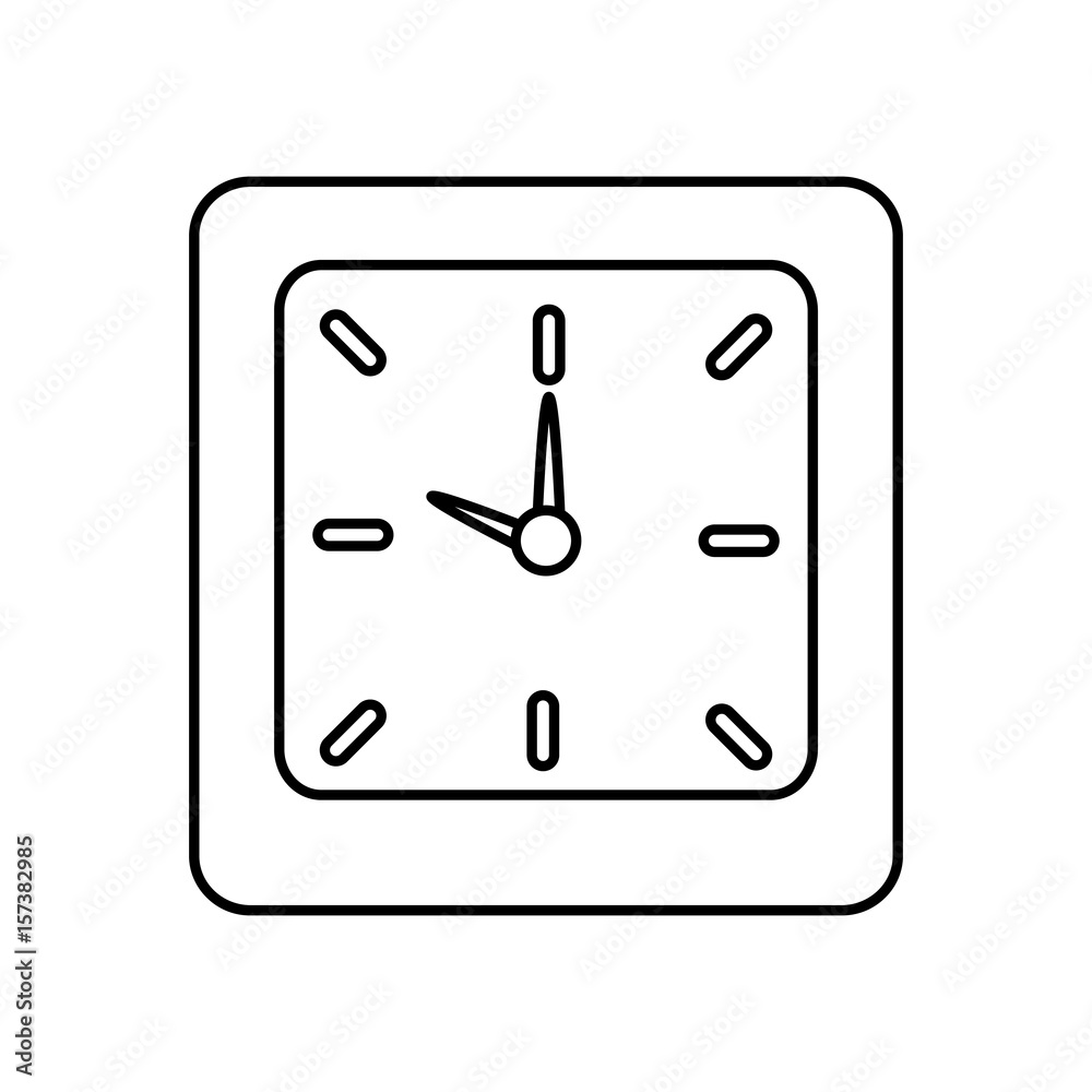 clock icon over white background. vector illustration clock icon over white background. vector illustration