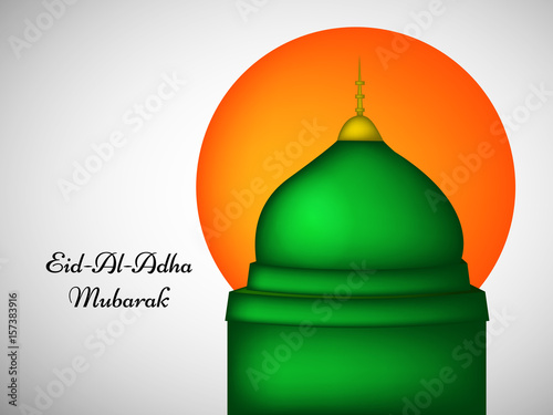 Illustration of mosque for eid