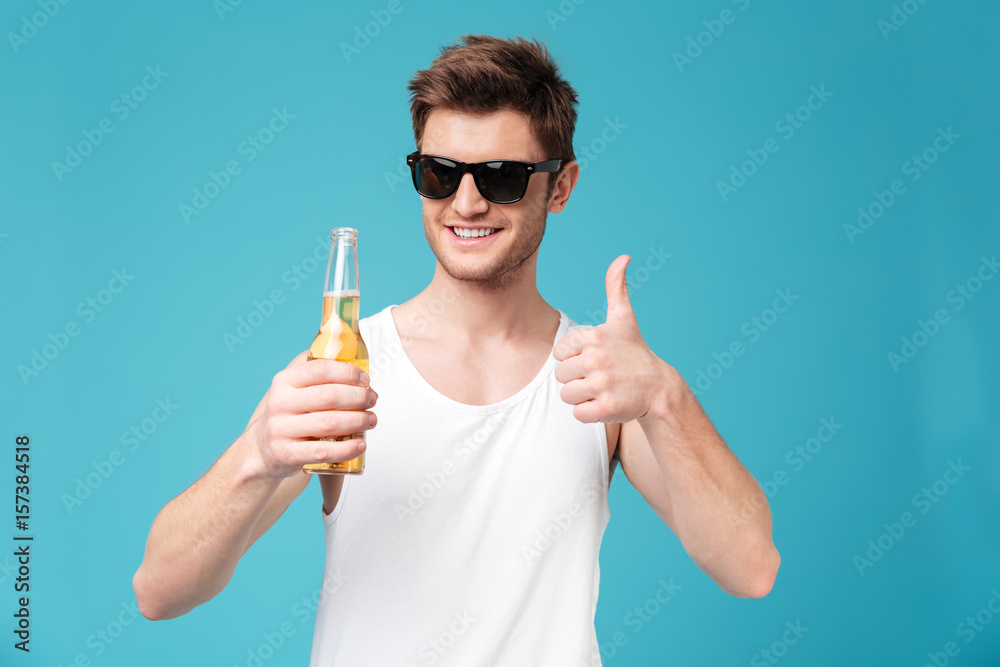 Happy man showing thumbs up Happy man showing thumbs up
