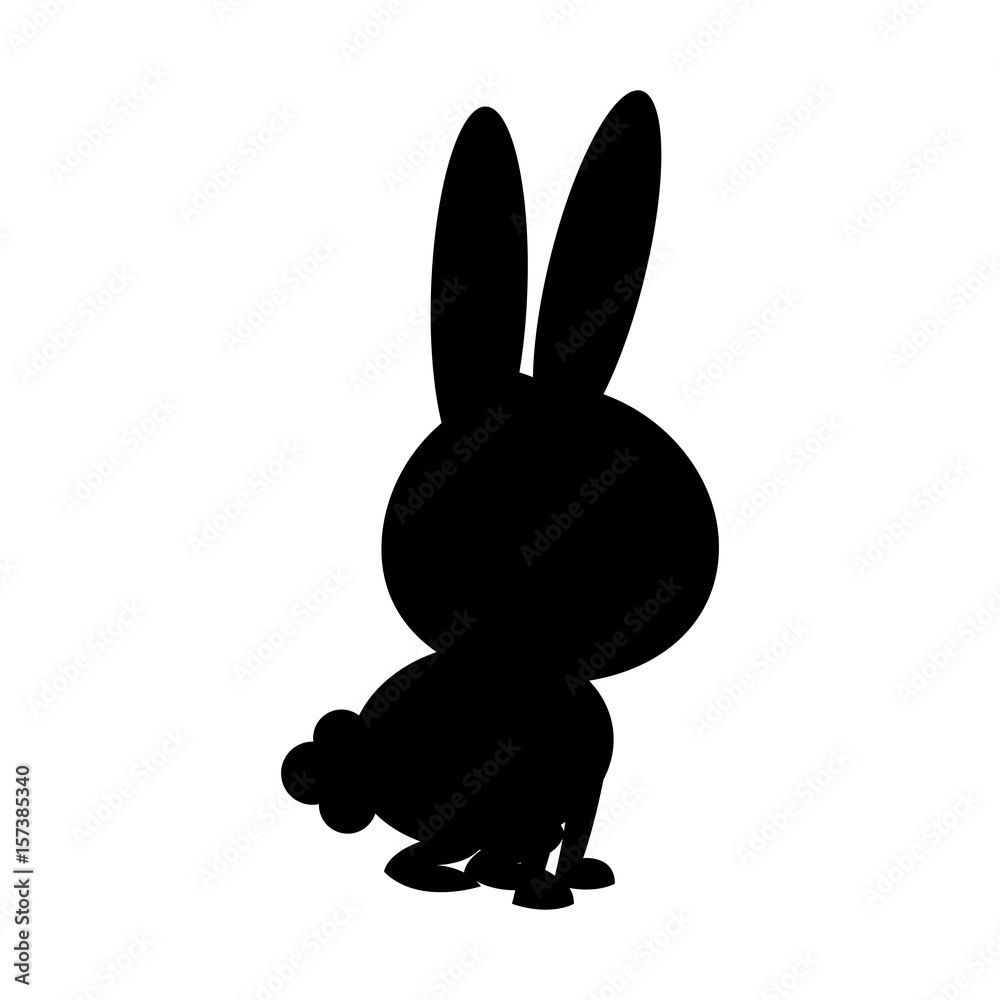 Fototapeta premium cute rabbit cartoon sweet animal funny vector illustration